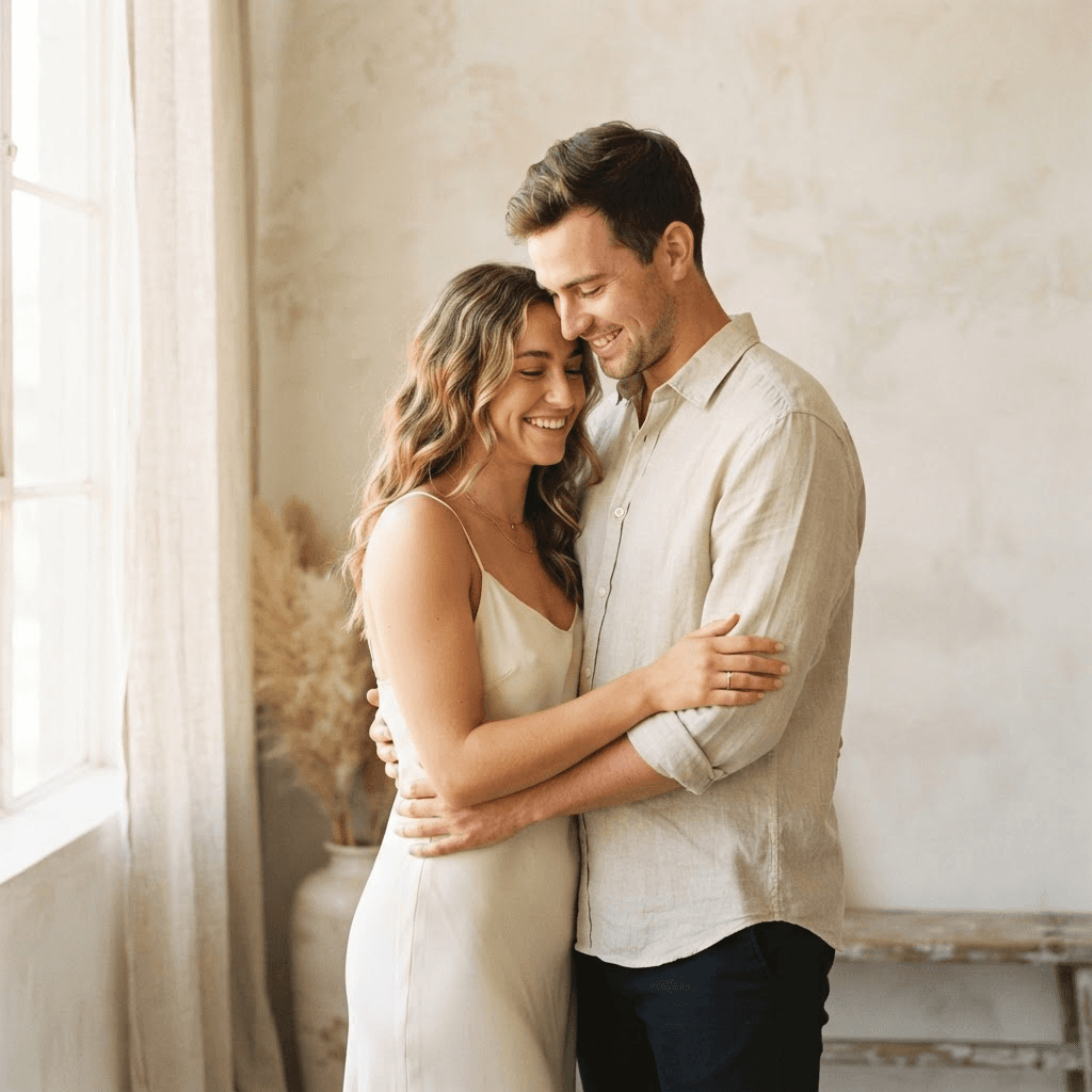 Diseño de invitación de boda digital con foto de la pareja